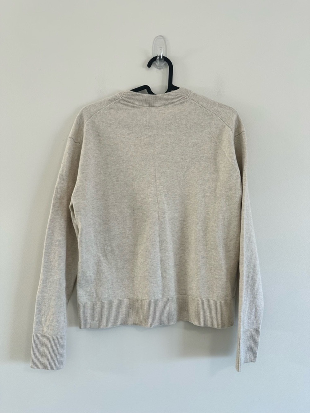 Lululemon Cotton-Cashmere Blend Crewneck Sweater Heathered Natural Ivory Size 0 - Picture 5 of 10
